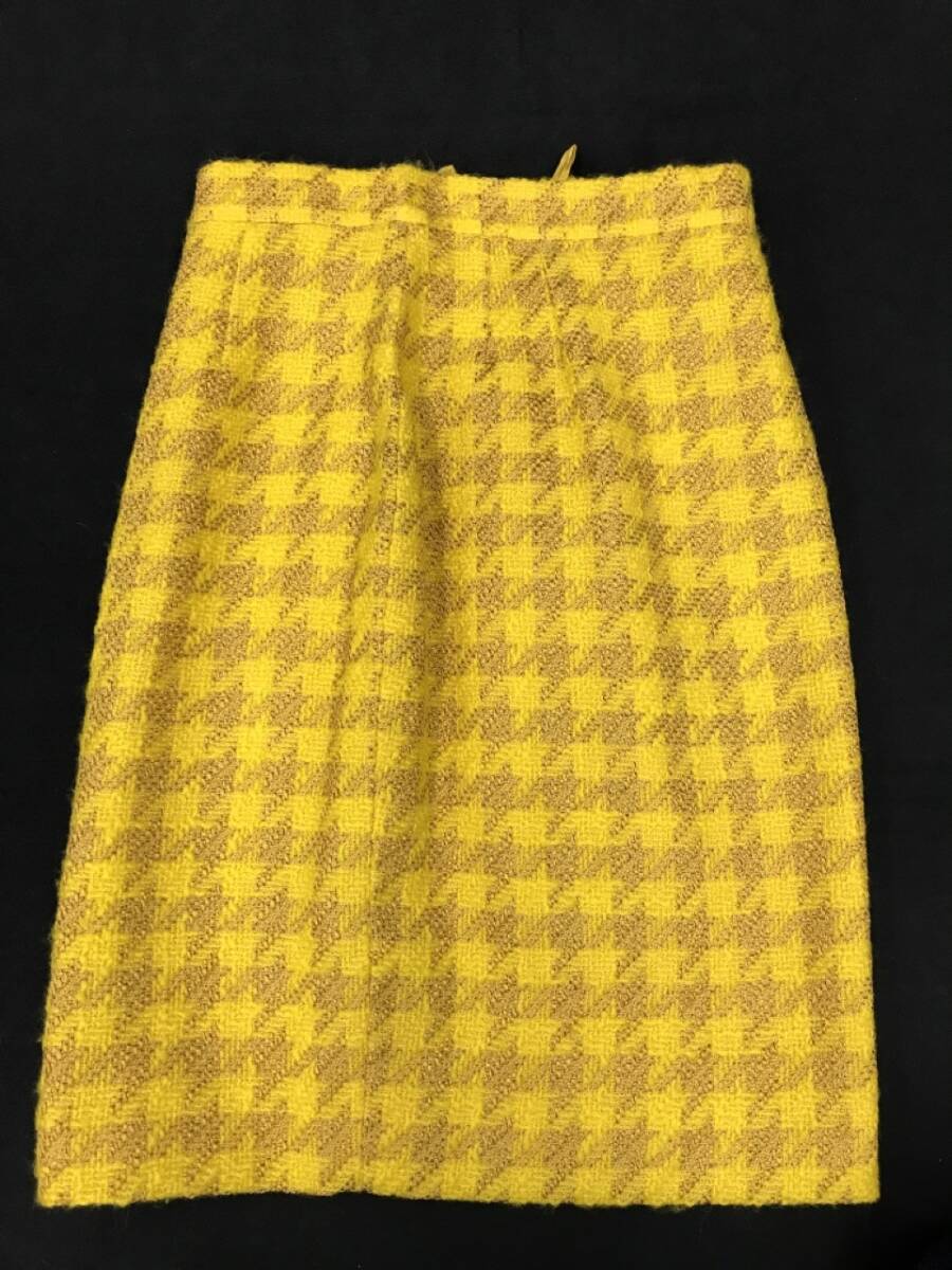 0304-122T⑨6016 洋服 セットアップ NINA RICCI ニーナリッチ レディース イエロー 黄色 ジャケット スカート_画像9