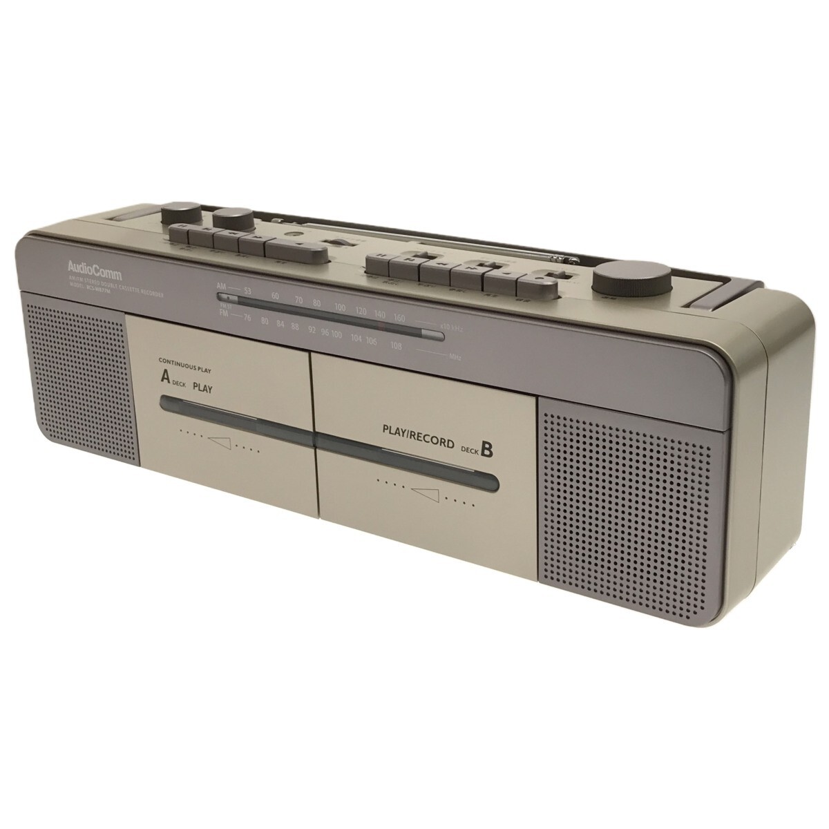 【ラジカセ 2台まとめ】TOSHIBA TY-CK2 ピンク AudioComm ダブルカセットデッキ RCS-W877M ラジオ CD カセットレコーダー 未使用 H1037_画像3