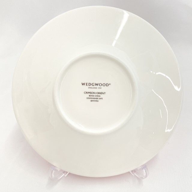 【美品 WEDGWOOD】ウェッジウッド ワンダーラスト クリムゾン オリエント ティーカップ ソーサー C＆S 2客 テーブルウェア 食器 J1160_画像7