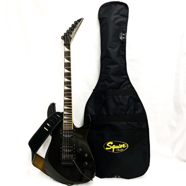 【稀少】Jackson Stars Made in Germany by Schaller エレキギター ブラック 木目 ドイツ製 LEVY'S MSS3-BLK付 音出し確認済 現状品 G389_画像1
