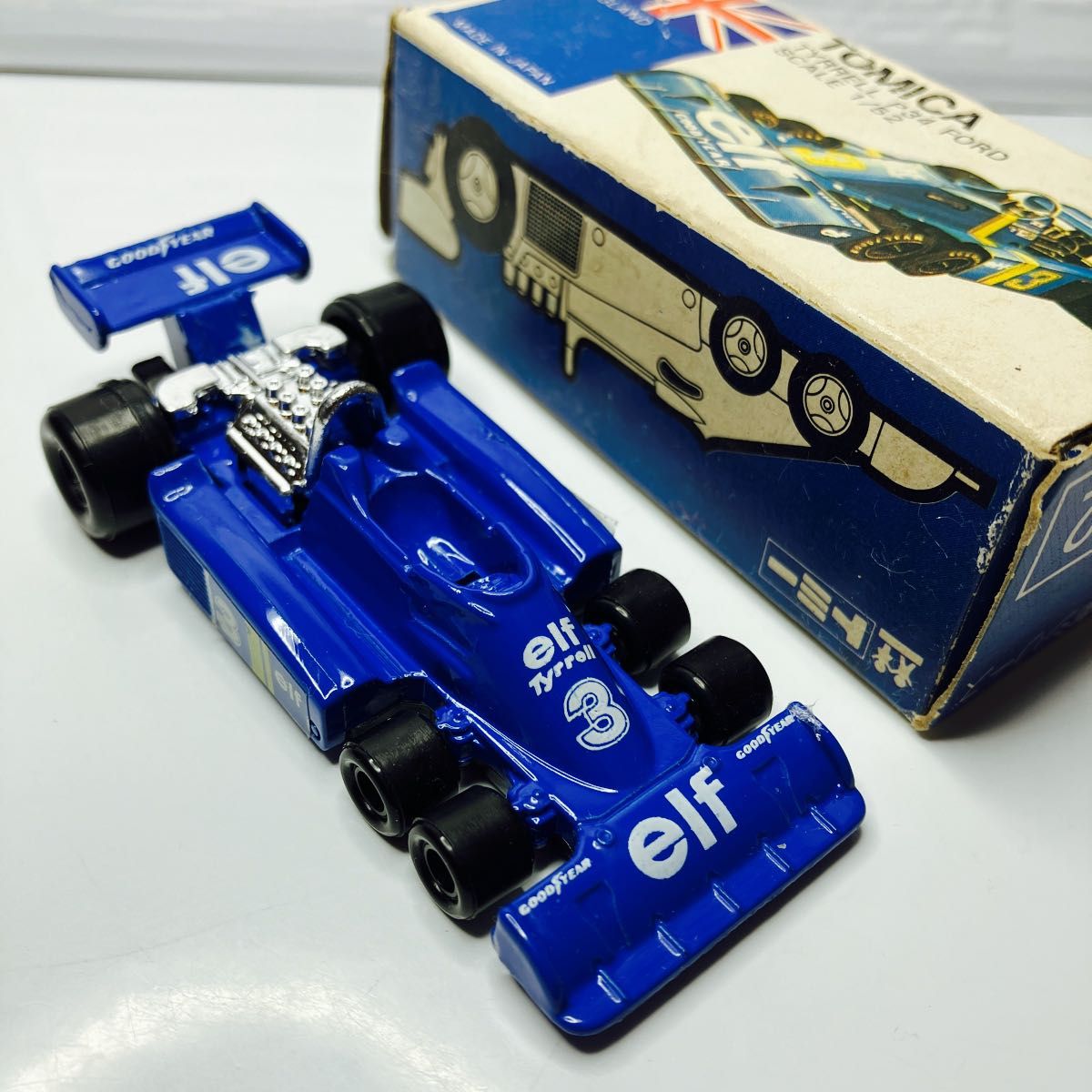 絶版トミカ タイレルP34フォード F1 日本製　箱付き美品　レアモデル（輸出仕様）