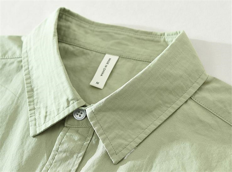 半袖シャツ　夏服　カジュアルシャツ　サマーシャツ　コットンシャツ　トップス【M8018】グレー　M_画像3