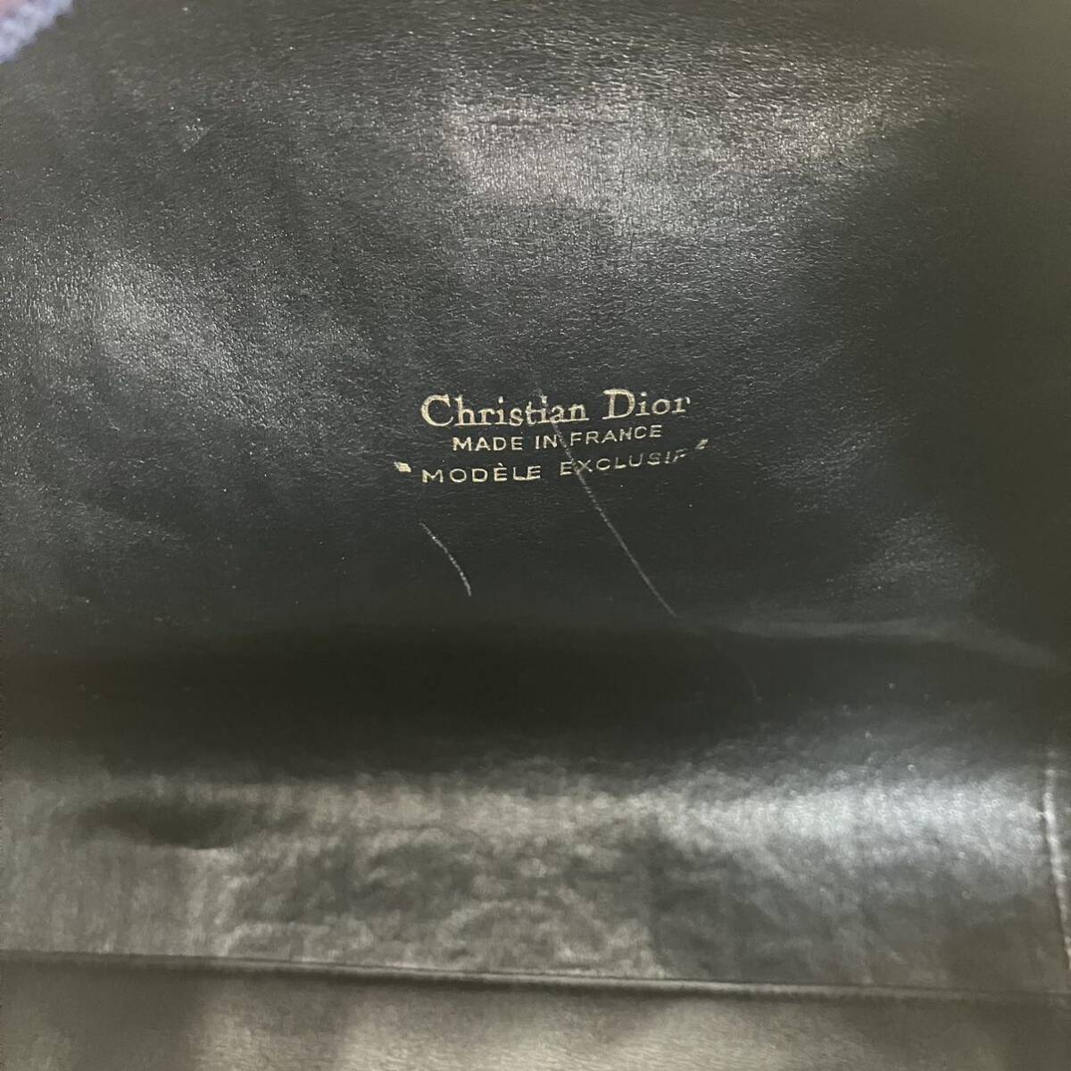 1円〜【極美品】ChristianDior クリスチャンディオール　ハンドバッグ　ミニボストン　 CDロゴ　トロッター　キャンバスレザー　ネイビー_画像9