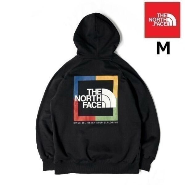 1円～!売切!【正規新品】THE NORTH FACE◆W NOV GRAPHIC HOODIE パーカー スウェット US限定 裏起毛 ボックスロゴ 登山(M)黒 181130-30_画像7