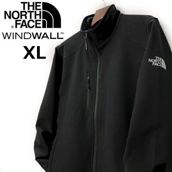 1円～!売切!【正規新品】THE NORTH FACE◆STRETCH SOFT SHELL JACKET トラックジャケット US限定 撥水 ハーフドームロゴ(XL)黒 180915-50の画像2