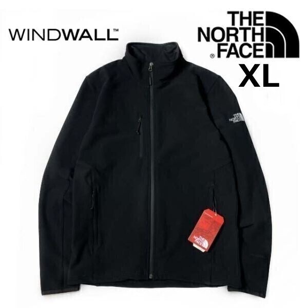 1円～!売切!【正規新品】THE NORTH FACE◆STRETCH SOFT SHELL JACKET トラックジャケット US限定 撥水 ハーフドームロゴ(XL)黒 180915-50の画像3