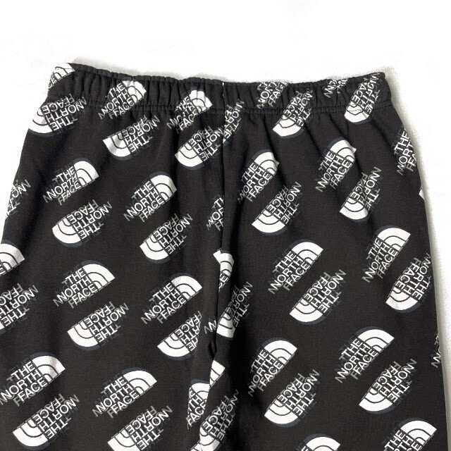 1円～!売切!【正規新品】THE NORTH FACE◆PRINTED HALF DOME UX PANT ジョガーパンツ US限定 総柄ロゴ 3Ｄ 裏起毛(S)黒 総柄 190110-38_画像8