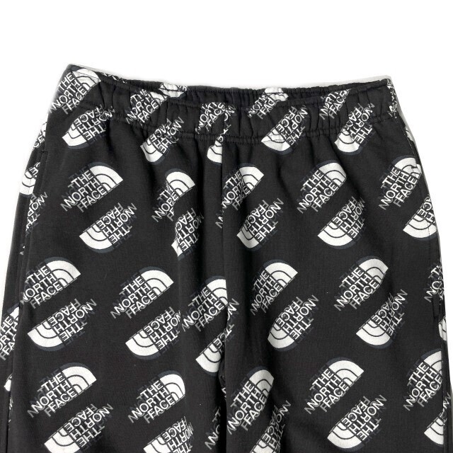 1円～!売切!【正規新品】THE NORTH FACE◆PRINTED HALF DOME UX PANT ジョガーパンツ US限定 総柄ロゴ 3Ｄ 裏起毛(S)黒 総柄 190110-38_画像5