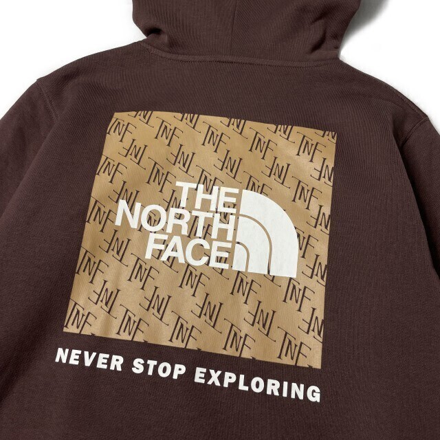 1円～!売切!【正規新品】THE NORTH FACE BOX NSE PULLOVER HOODIE パーカー US限定 ボックスロゴ 裏起毛 グラフィック(S)茶 181130-30の画像4