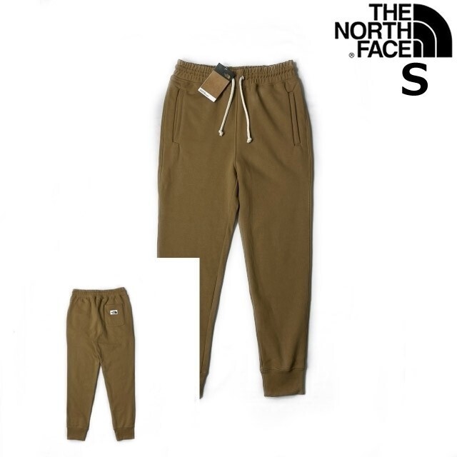 1円～!売切!【正規新品】THE NORTH FACE◆HERITAGE PATCH JOGGERS ジョガーパンツ US限定 ロゴパッチ 裏起毛(S)茶 ベージュ 190110-25_画像2