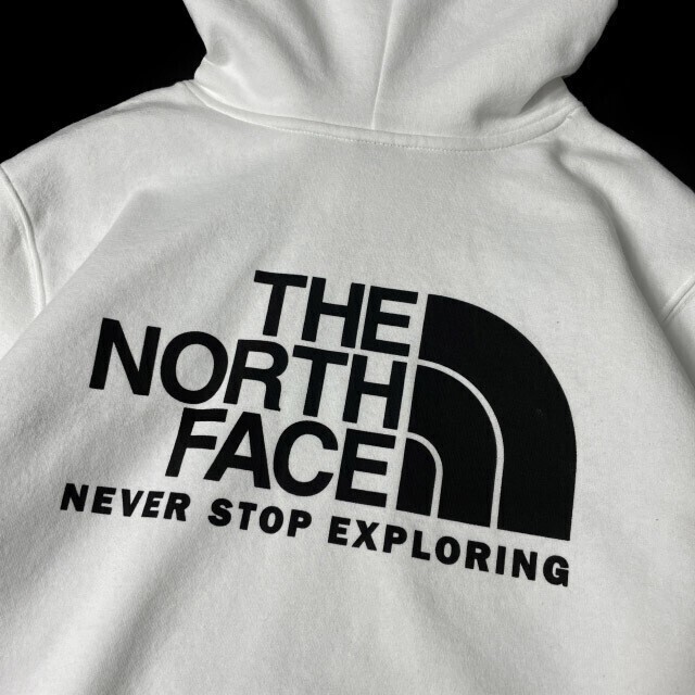 1円～!売切!【正規新品】THE NORTH FACE◆THROWBACK HOODIE プルオーバー パーカー US限定 ロゴプリント 裏起毛 男女兼用(XL)白 181130-30_画像4