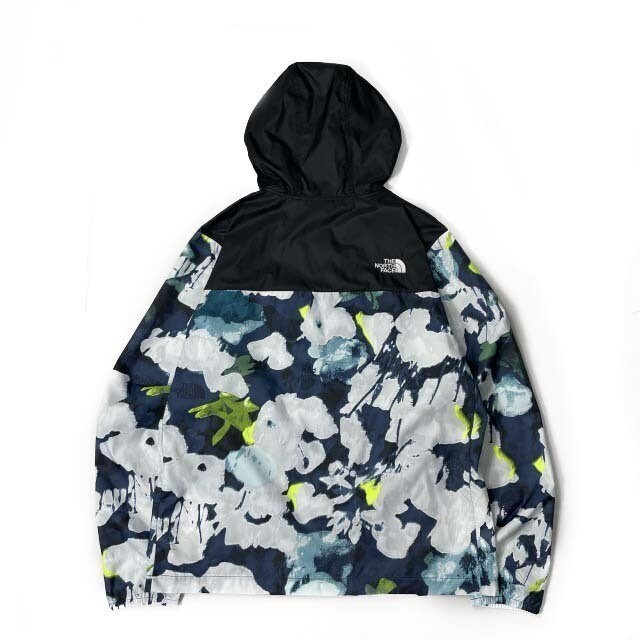 1円～!売切!【正規新品】THE NORTH FACE◆PRINTED CYCLONE JACKET 3 ウインドパーカー US限定 ロゴ刺繍 軽量 撥水(L)紺 総柄 180915-5_画像8