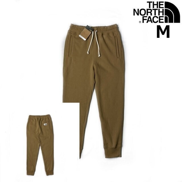 1円～!売切!【正規新品】THE NORTH FACE◆HERITAGE PATCH JOGGERS ジョガーパンツ US限定 ロゴパッチ 裏起毛(M)茶 ベージュ 190110-25の画像3