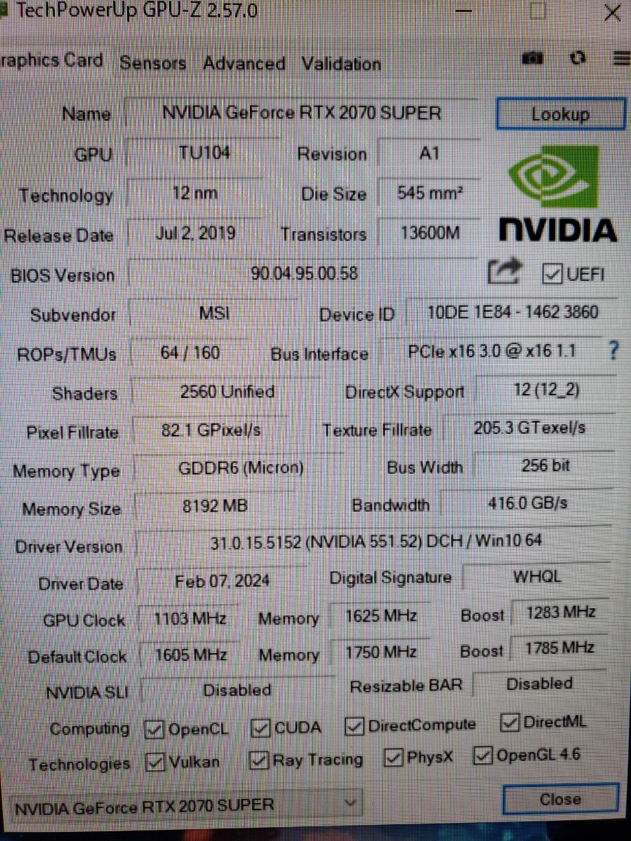 MSI GeForce RTX2070 SUPER VENTUS GP OC NVIDIAの画像3