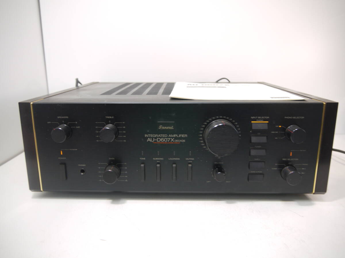 135 Sansui AU-D607X DECADE サンスイ プリメインアンプ 取説付 アンプ オーディオ機器 音響機器_画像2