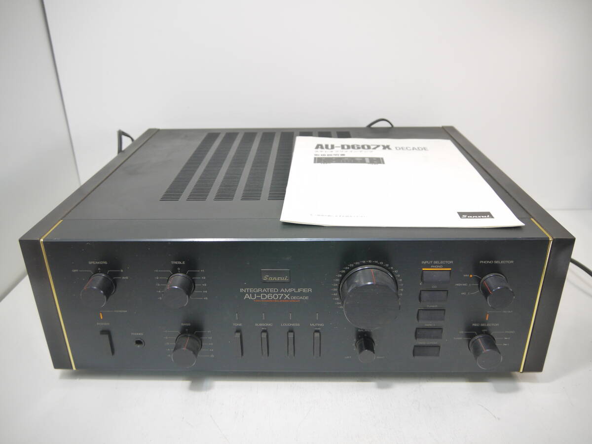 135 Sansui AU-D607X DECADE サンスイ プリメインアンプ 取説付 アンプ オーディオ機器 音響機器_画像1