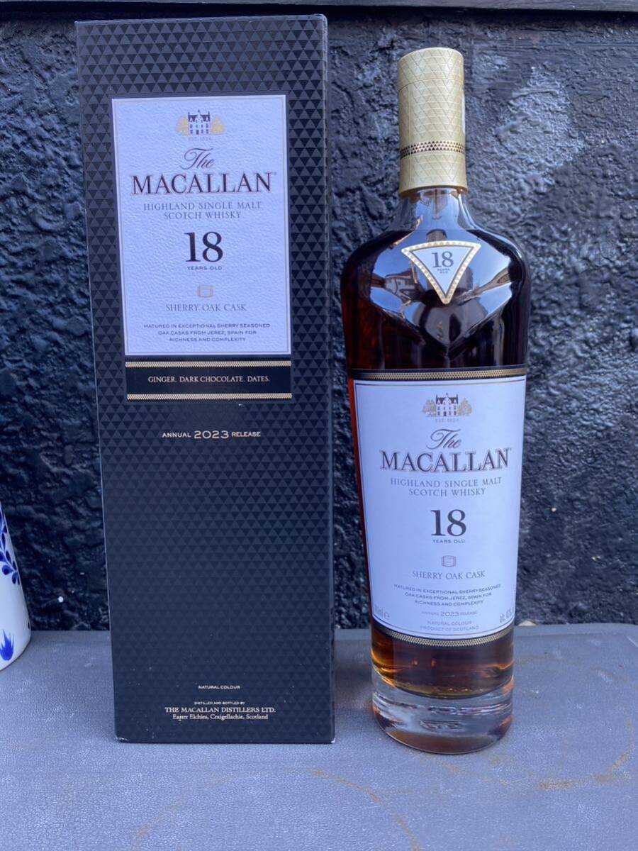 送料無料　THE MACALLAN SHERRY OAK CASK 18YEARS OLD 2023RELEASE ザ　マッカラン　シェリーオークカスク18年　2023リリース _画像1