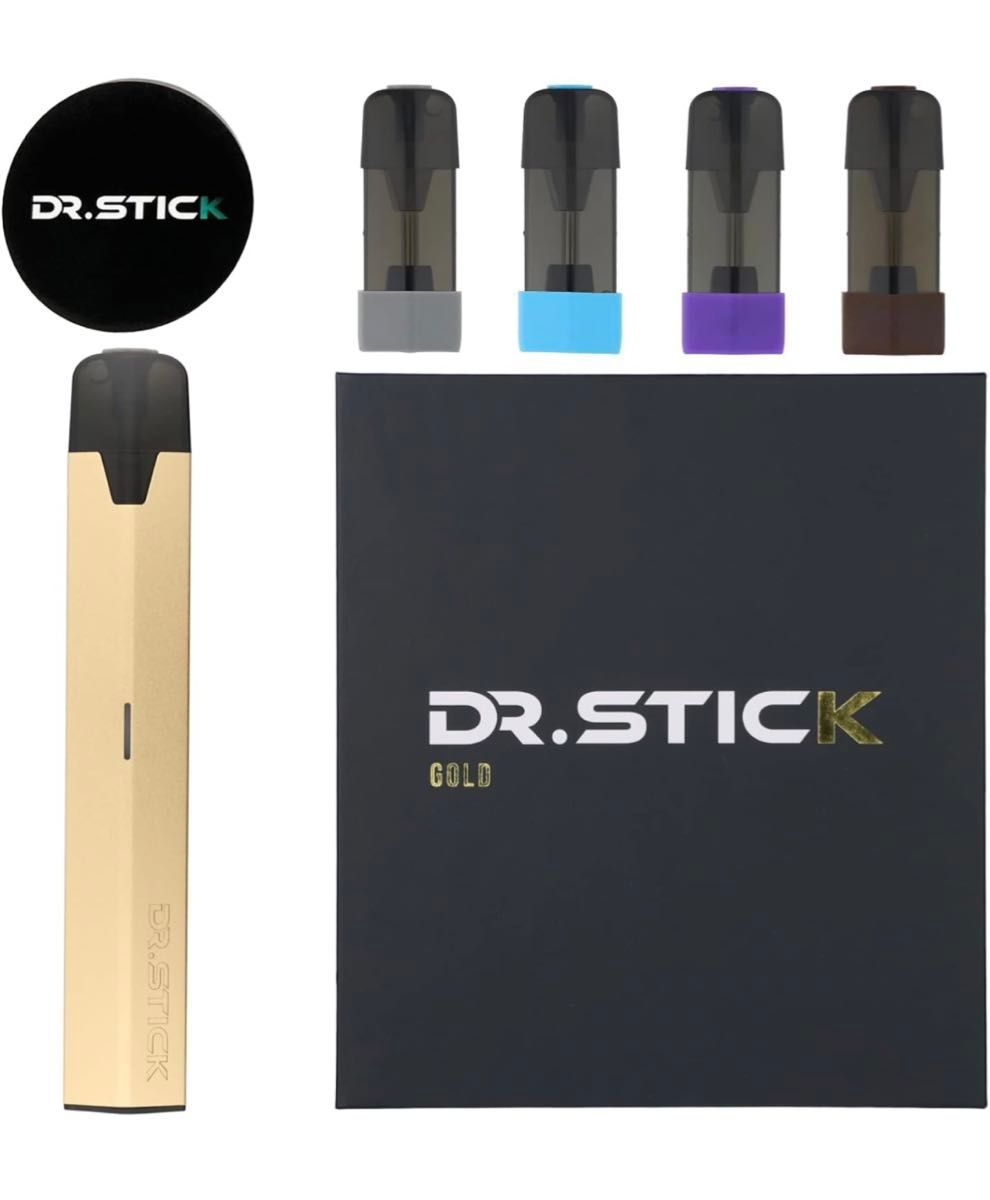 Dr.Stick TypeX 電子タバコ スターターキット ゴールド 本体＋フレーバー4種セット ベイプ ドクタースティック