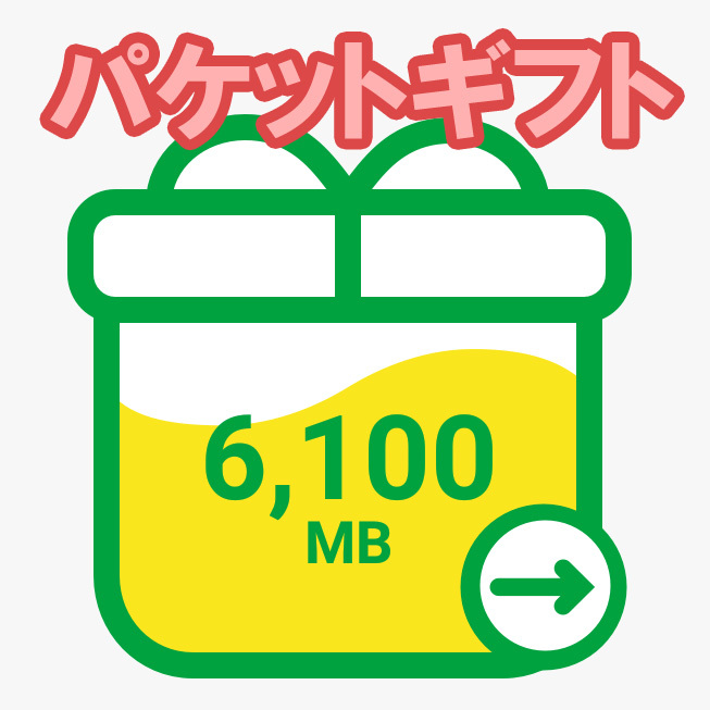 マイネオ パケットギフト 6100MB ( 6.1GB 6,100MB ) ポイント消化 匿名 mineo _画像1