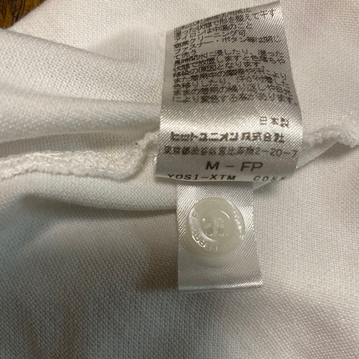 【FRED PERRY】フレッドペリー　ショールカラー　リンガーシャツ　白　ホワイト　M 日本製　 半袖ポロシャツ