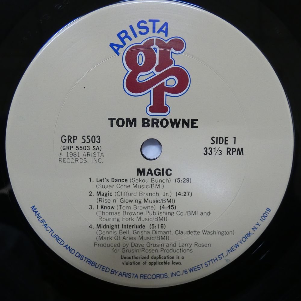 46066025;【US盤/シュリンク/ハイプステッカー】Tom Browne / Magic_画像3