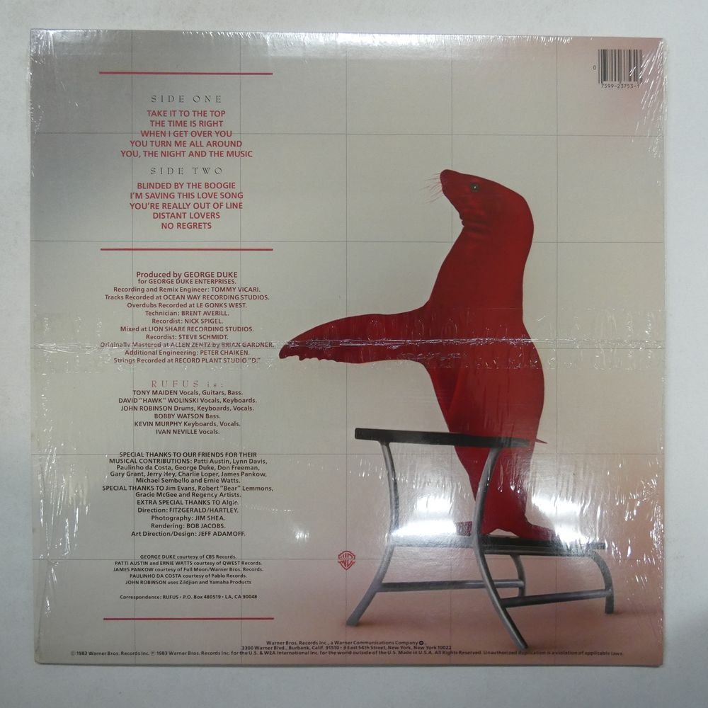 46066020;【US盤/シュリンク/ハイプステッカー】Rufus / Seal In Redの画像2