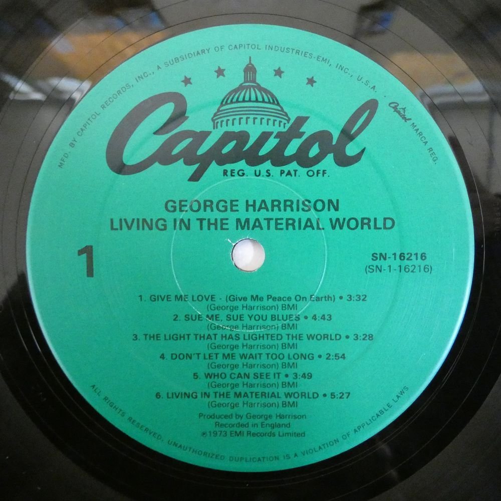 46066343;【US盤/美盤】George Harrison / Living In The Material World_画像3