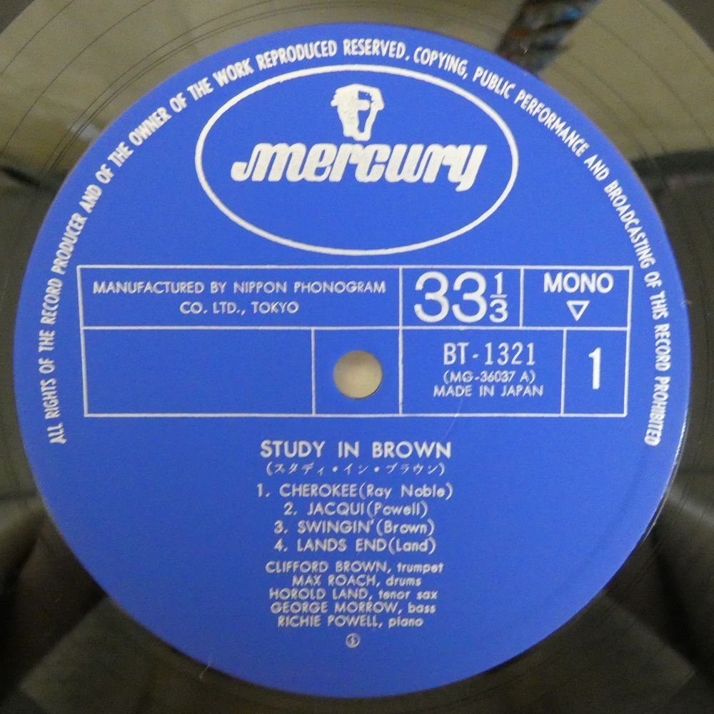 47051469;【国内盤/MONO】Clifford Brown and Max Roach / Study in Brown_画像3