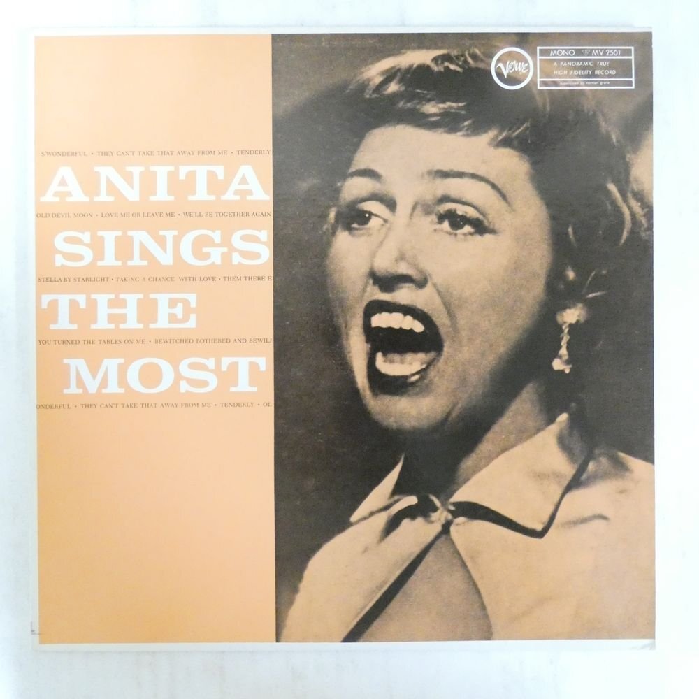 47051565;【国内盤/美盤/Verve/MONO】Anita O'Day / Anita Sings The Most_画像1