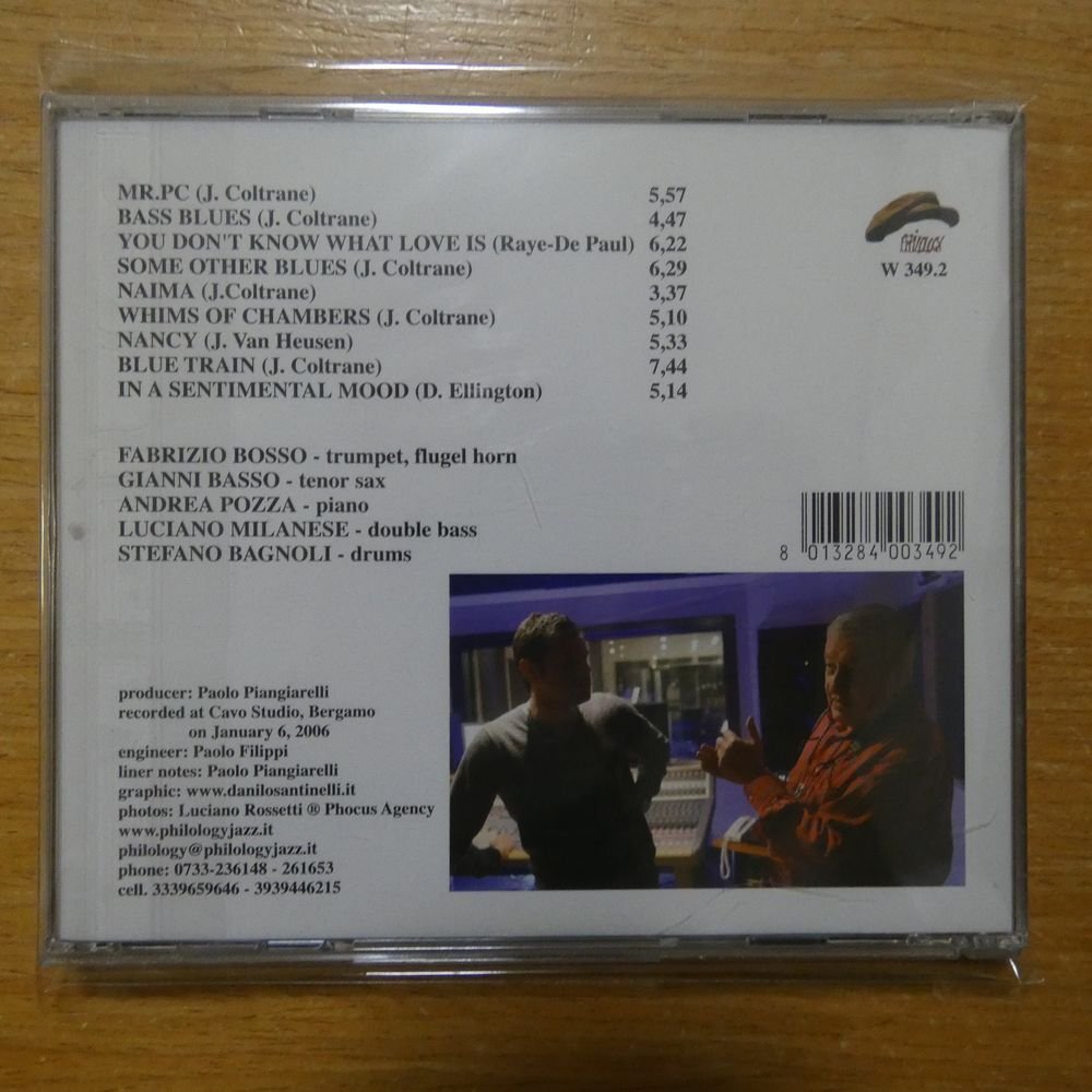 8013284003492;【CD】BOSSO MEETS BASSO QUINTET / COOL TRANE　W349.2_画像2