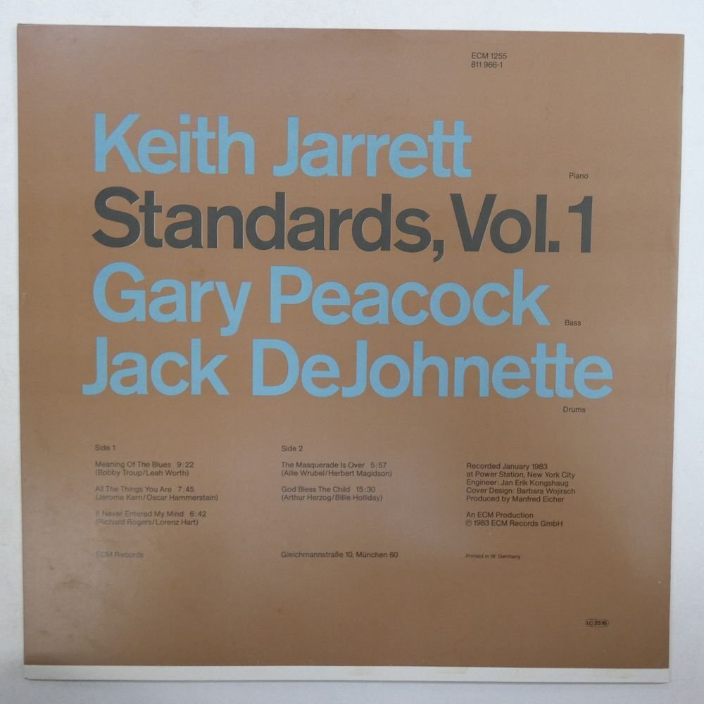 46067116;【Germany盤/ECM】Keith Jarrett, Gary Peacock, Jack DeJohnette / Standards, Vol. 1_画像2