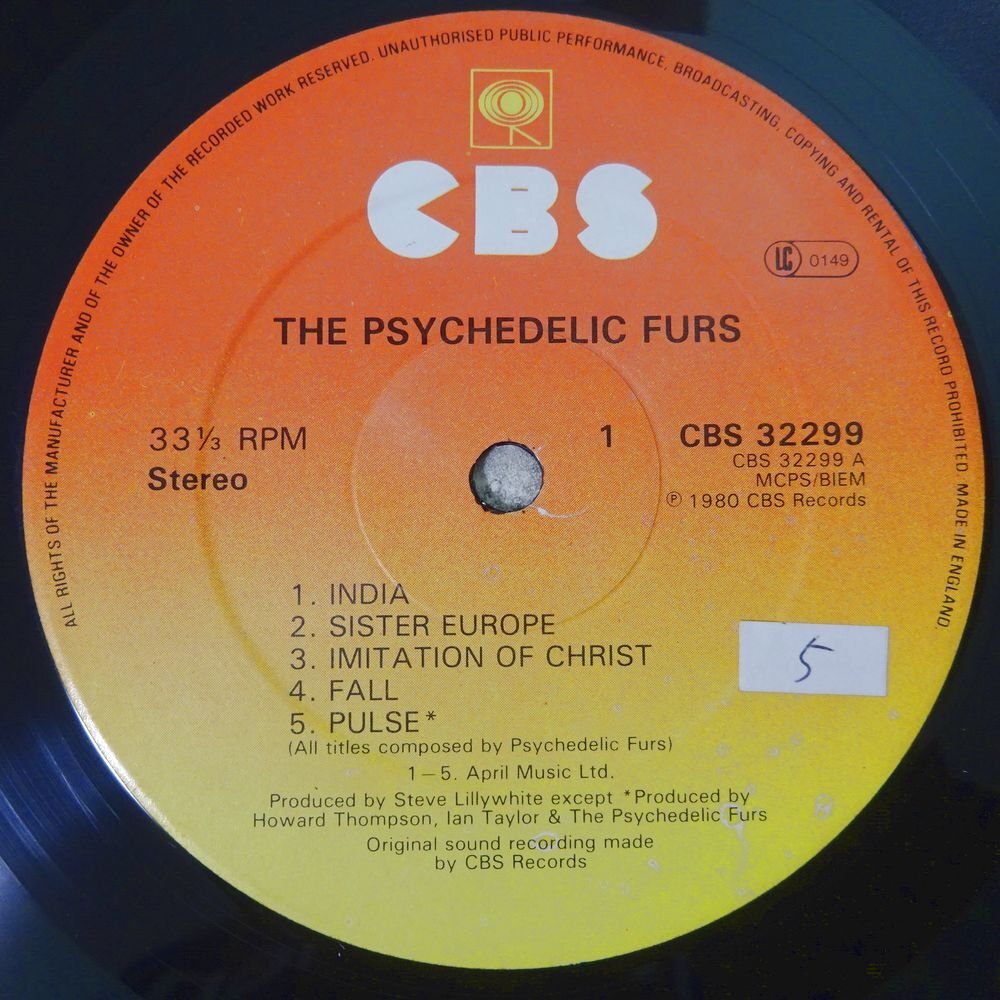 11183762;【UK盤】The Psychedelic Furs / S.T._画像3