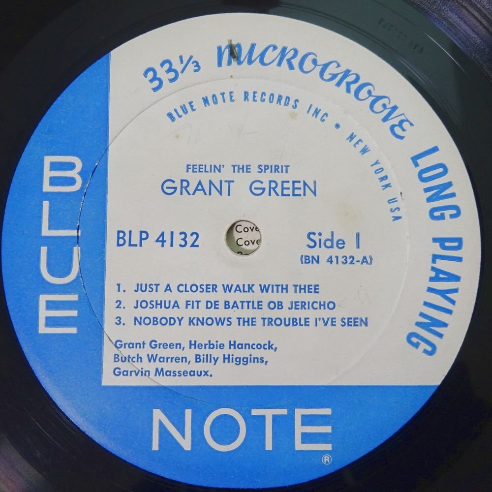14030245;【US盤/BLUE NOTE/NewYork/MONO/VAN GELDER刻印/耳】Grant Green / Feelin' The Spirit_画像3