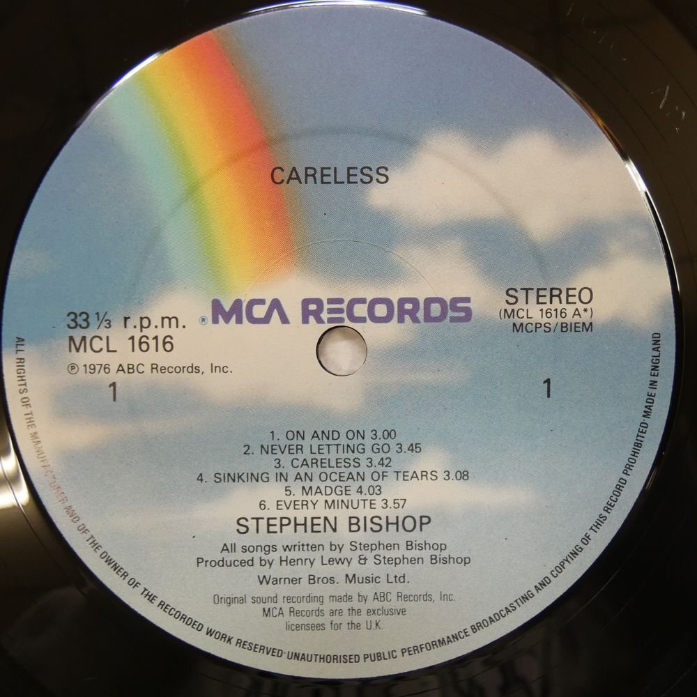 46067362;【UK盤】Stephen Bishop / Careless_画像3