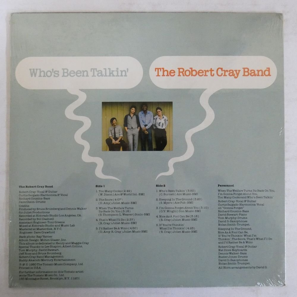 46067795;【US盤/Tomato/シュリンク】The Robert Cray Band / Who's Been Talkin'_画像2