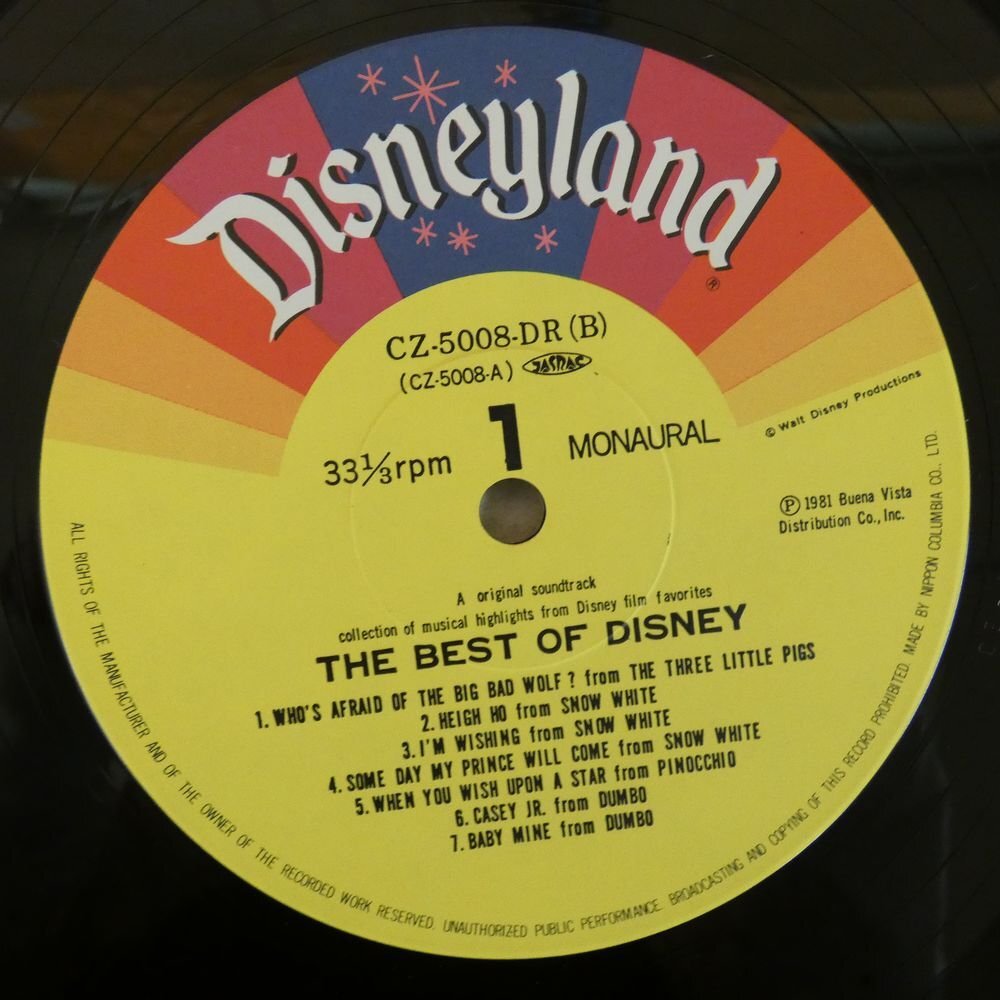 47051953;【国内盤/MONO/2LP/見開き】V.A. / The Best Of Disney - Original Soundtrackの画像3