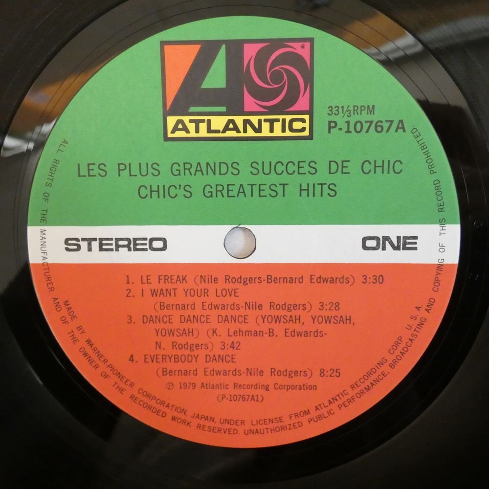 47052208;【帯付】Chic / Les Plus Grands Succes De Chic Chic's Greatest Hits グッド・タイムス、おしゃれフリーク、ダンス…_画像3