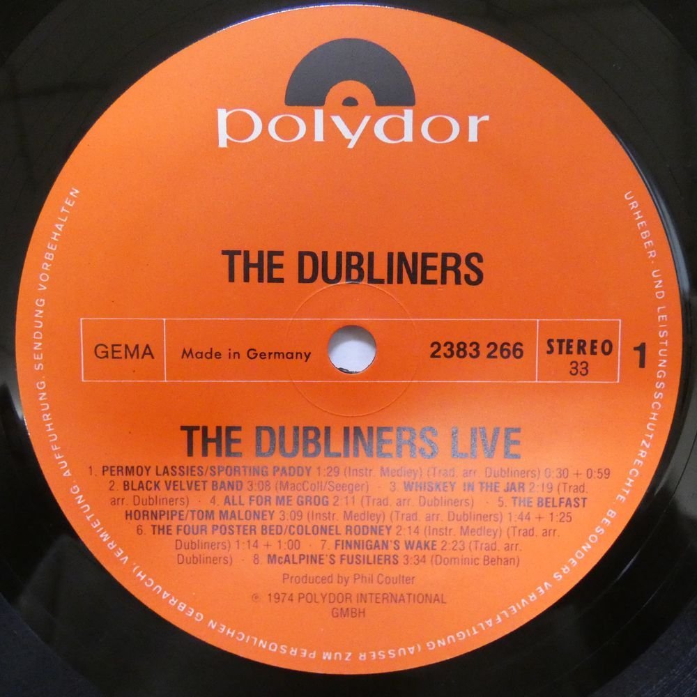 46064170;【Germany盤】The Dubliners / The Dubliners Liveの画像3