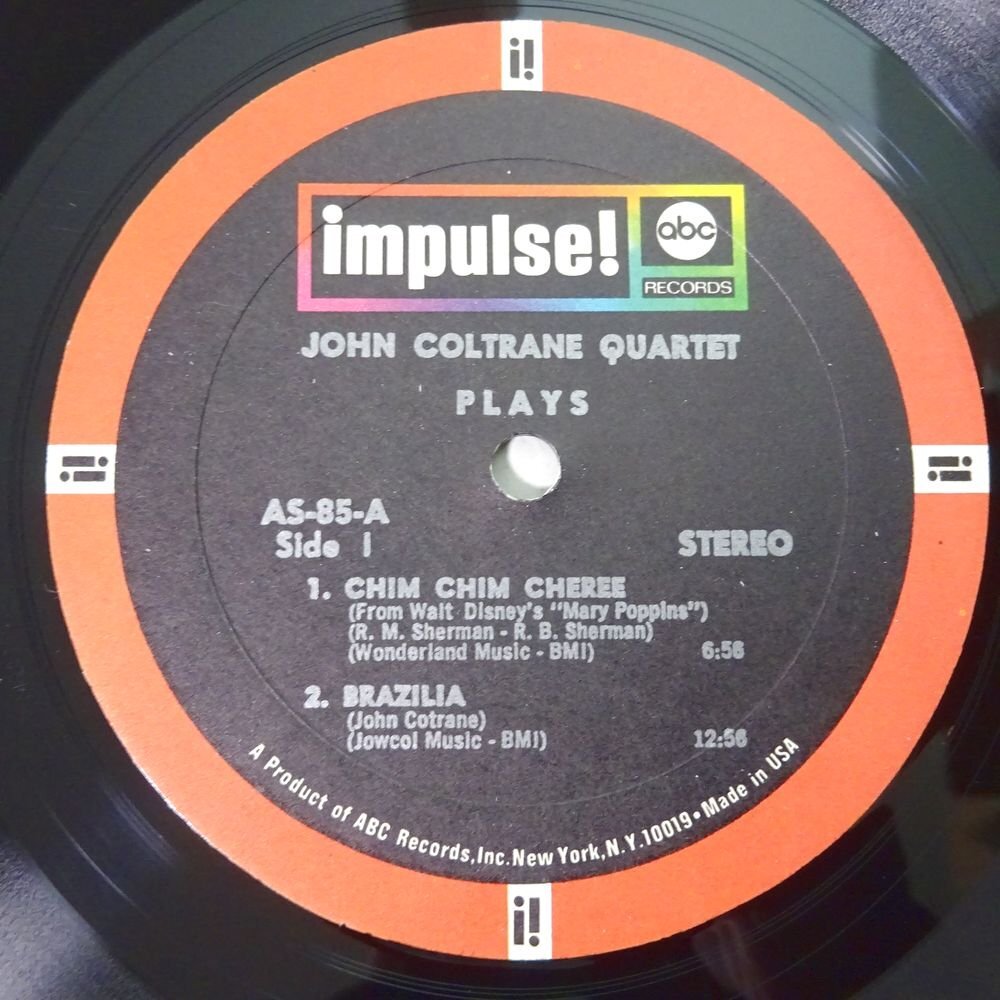 11182505;【US盤/Impulse/赤黒ラベル/VAN GELDER刻印/コーティングジャケ】The John Coltrane Quartet / Plays_画像3