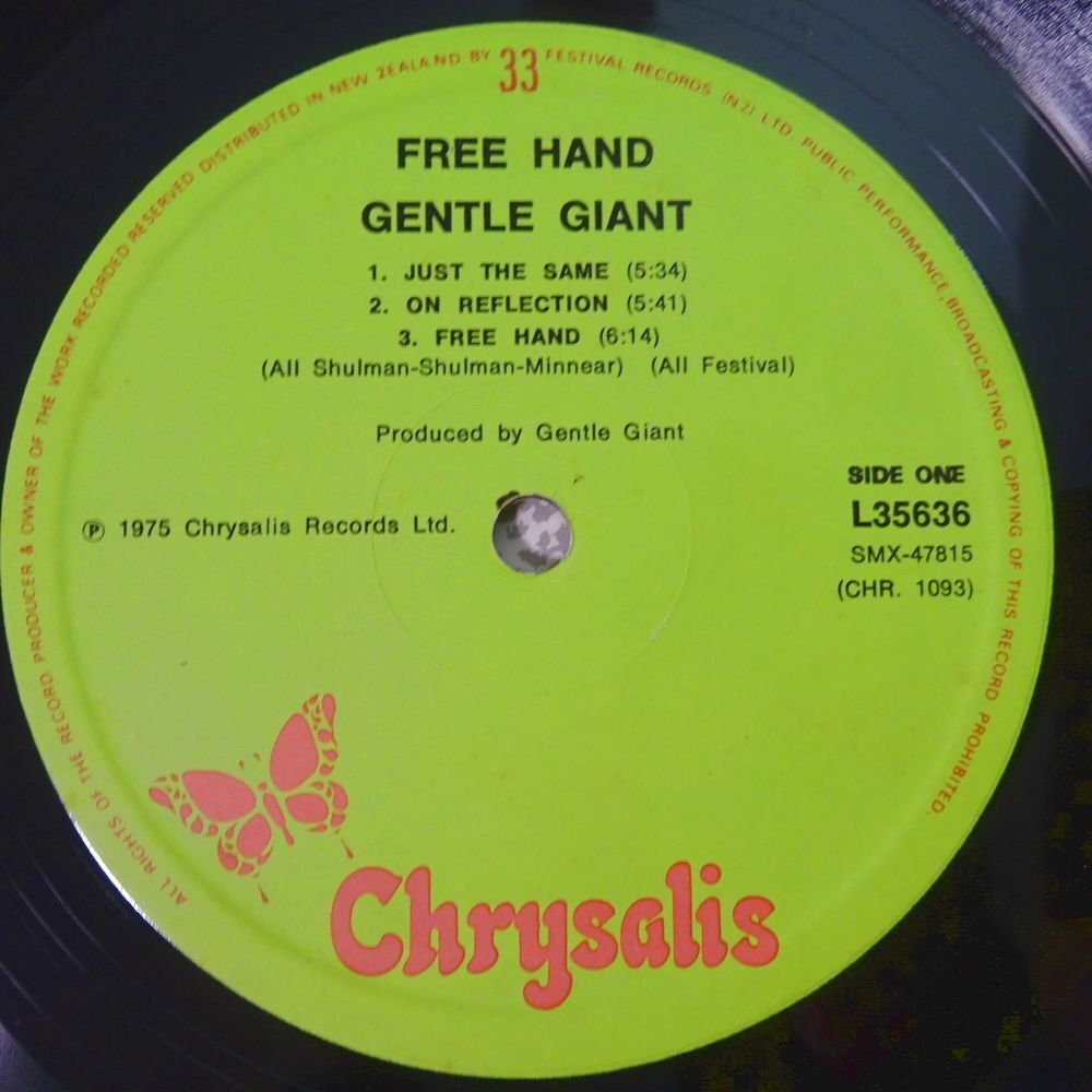 11182486;【New Zealand盤】Gentle Giant / Free Handの画像3