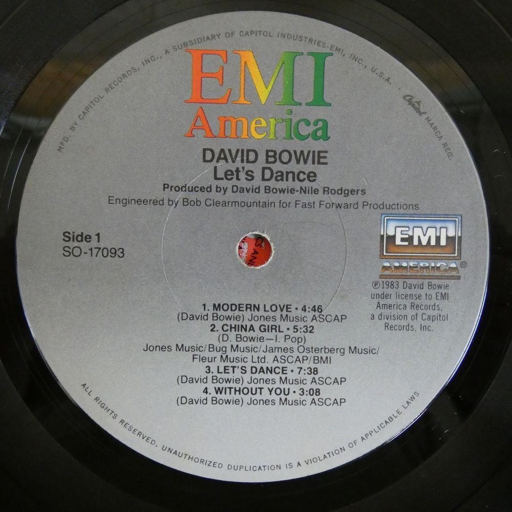 46067902;【US盤/シュリンク】David Bowie / Let's Dance_画像3