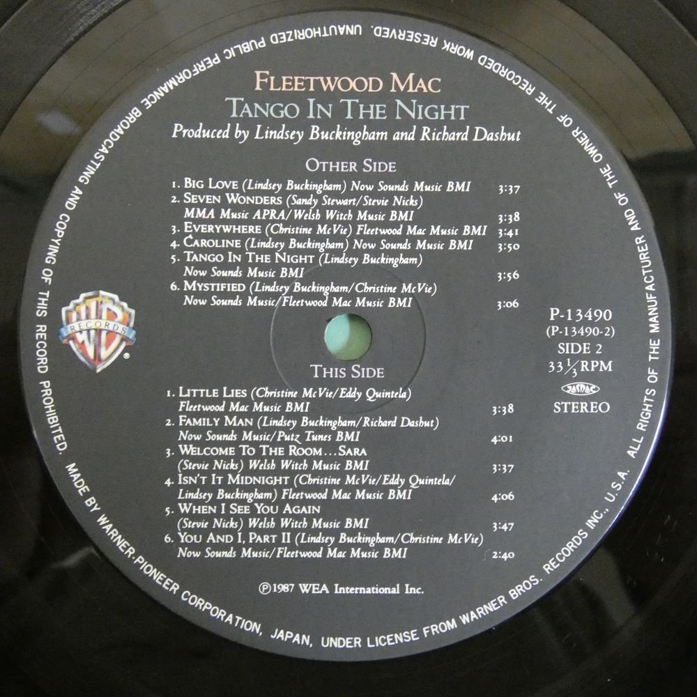 46068019;【国内盤】Fleetwood Mac / Tango in the Night_画像3