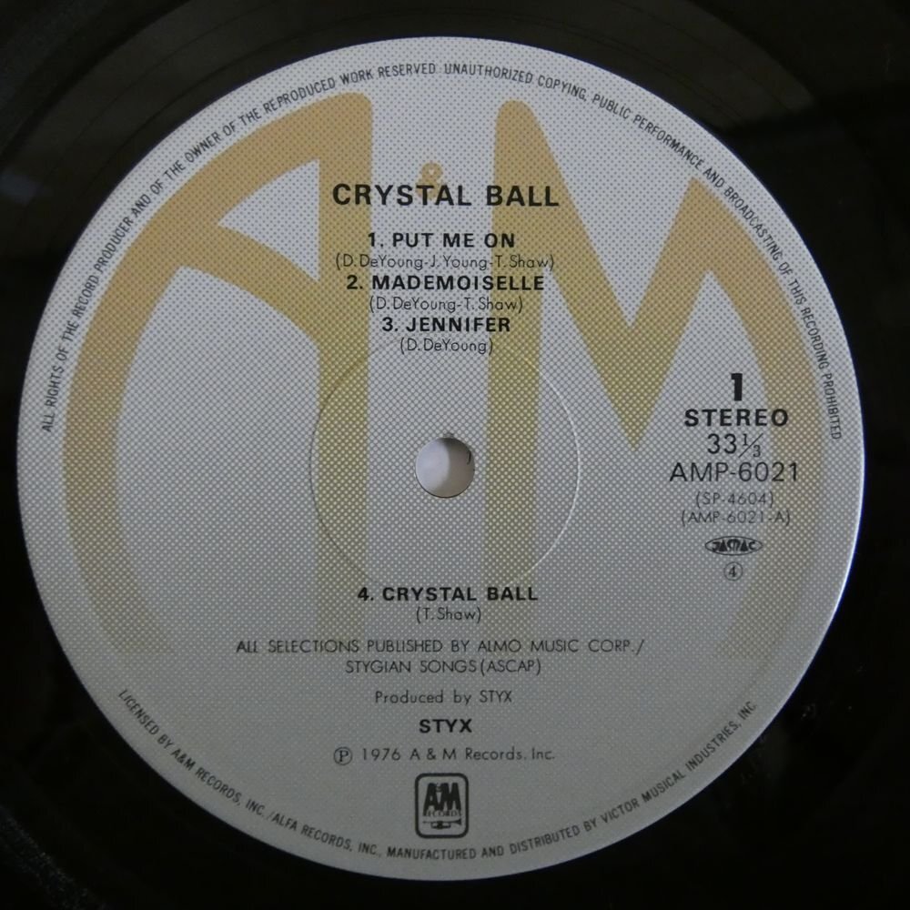 46068085;【国内盤/美盤】Styx / Crystal Ball_画像3