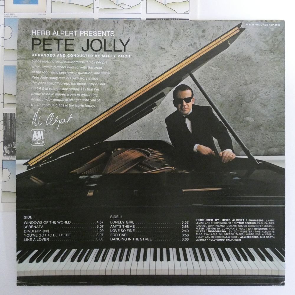 46068260;【US盤】Pete Jolly / Herb Alpert Presents Pete Jollyの画像2