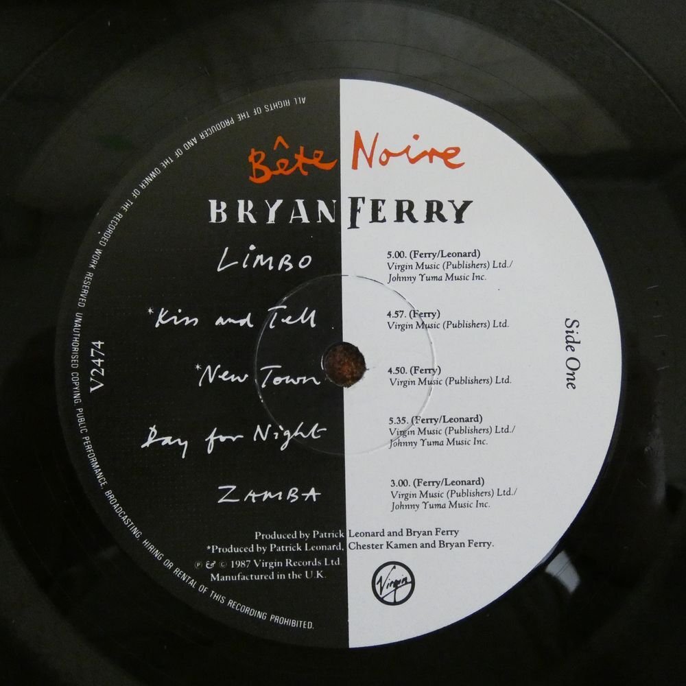 46068268;【UK盤/美盤】Bryan Ferry / Bete Noire_画像3