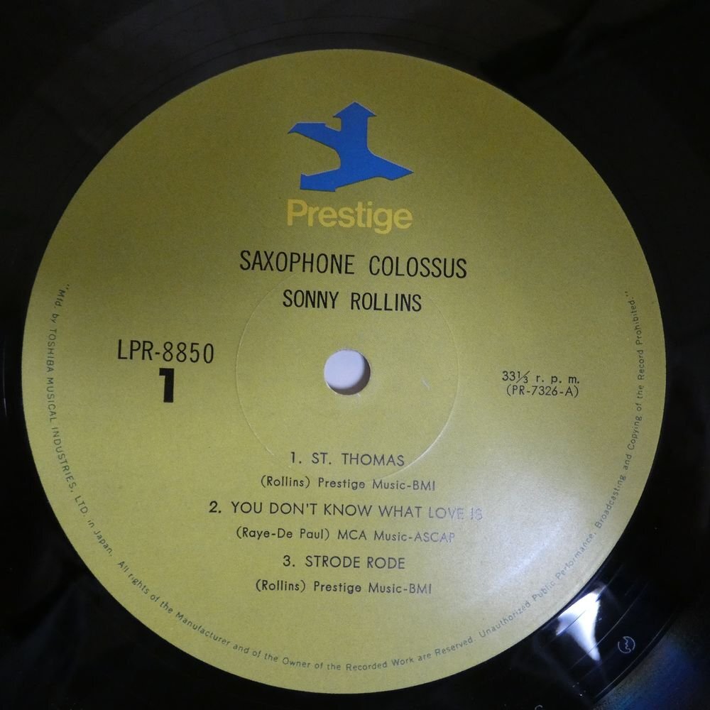 46068315;【国内盤/Prestige/美盤】Sonny Rollins / Saxophone Colossus_画像3
