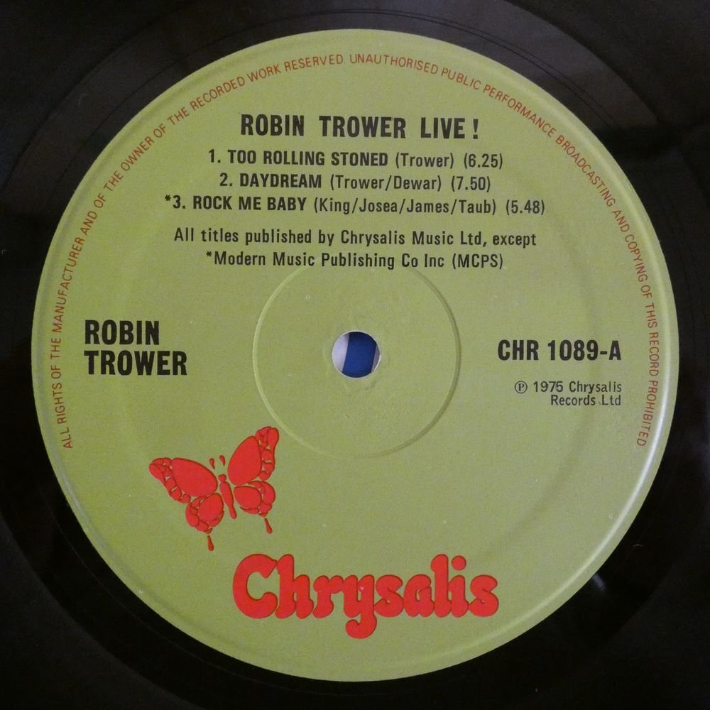 46068392;【UK盤/マト2U:1U】Robin Trower / Robin Trower Live!_画像3