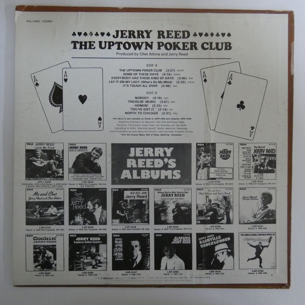 46068370;【US盤】Jerry Reed / The Uptown Poker Club_画像2