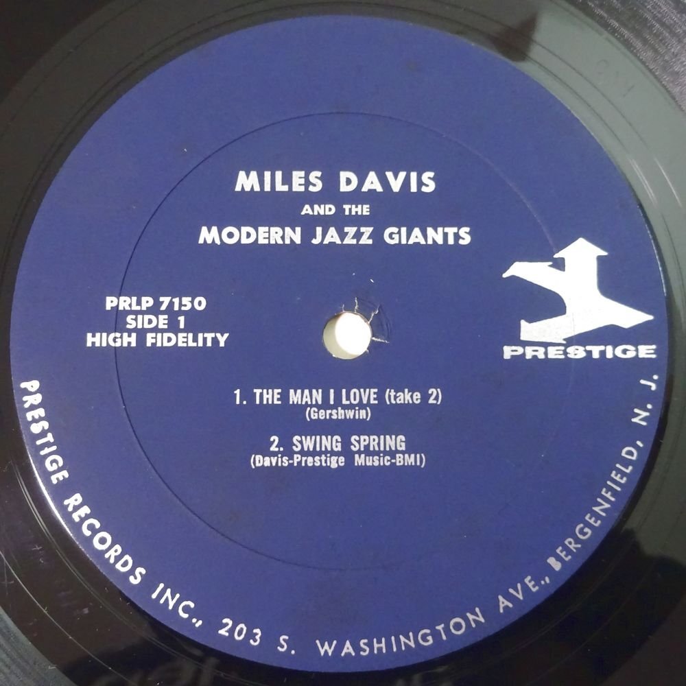 10023671;【US盤/右紺ラベル/MONO/RVG刻印/コーティングジャケ/Prestige】Miles Davis / Miles Davis And The Modern Jazz Giants_画像3