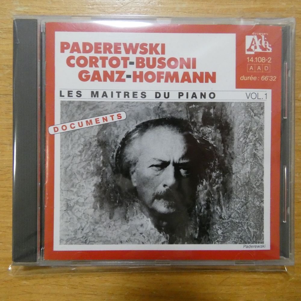 3129671410820;【CD】PADEREWSKI,GANZ,HOFMANN,BUSONI,CORTOT / LES MAITRES DU PIANO VOL.1(ADES14.1082)の画像1